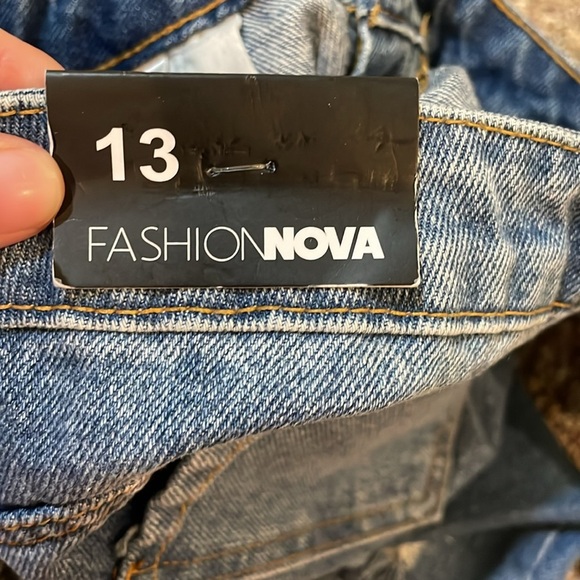 Womens New Fashion Nova About That Time Distressed Boyfriend Jeans - Medium Wash - Picture 10 of 12